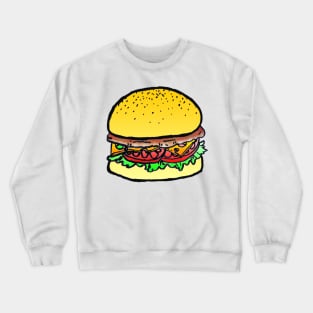 colored burger Crewneck Sweatshirt